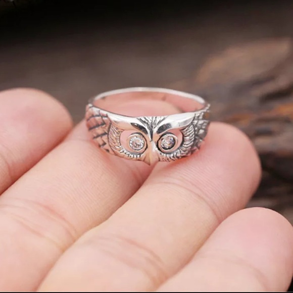 🦉 Exquisite Trendy Owl Eyes S925 Ring 🦉 - Picture 3 of 6